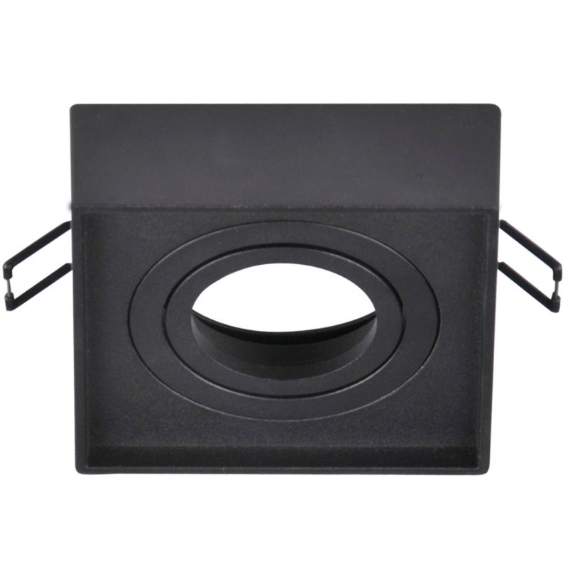 Oprawa sufitowa wpuszczana Polux Gaja czarna ruchoma 1 x MR16 x 8W IP20 wym: 4,4 x 9,8 x 9,8 cm kwadratowa - 1 szt.