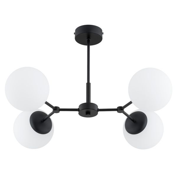 Lampa wisząca Alfa Foton czarno-biała nowoczesna 4xE14 x 10W 1 szt.