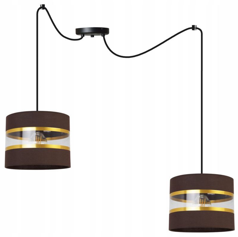 Lampa sufitowa wisząca Light Home LH Spider Elegance Gold 2x E27 60W brązowy/czarny 1szt.