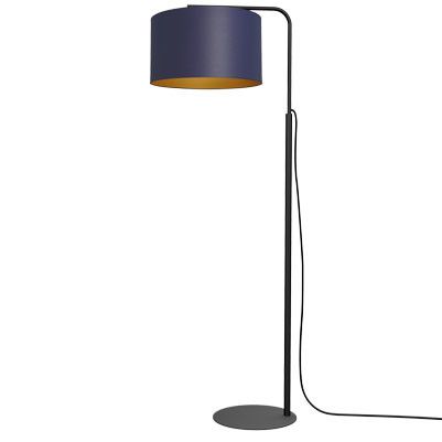 Lampa podłogowa stojąca Luminex Arden czarny mat-granatowy-złota 1 x E27 x 15W wym: 151 x 40 x 70 cm - 1 szt.