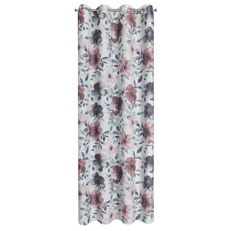 Zasłona 140 x 260 cm Alana różowa kwiaty