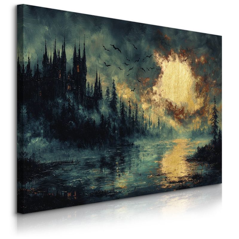 Obraz Muralo Abstrakcja Zamek Las Góry Krajobraz Natura 120x80 cm 1 szt.