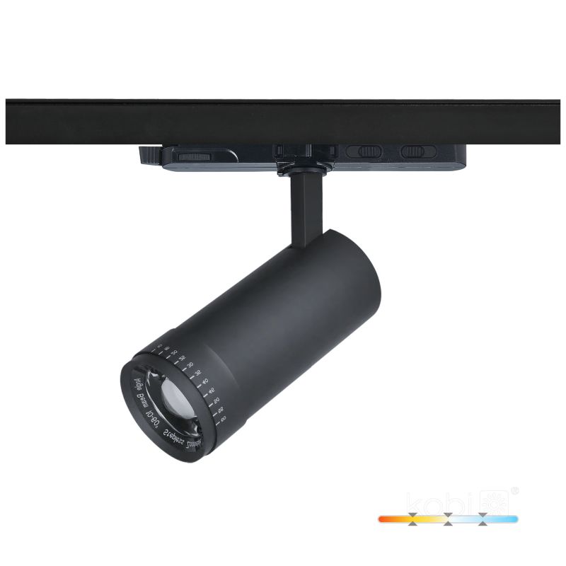 Reflektor szynowy LED Vision Kobi 30W 3cct 10-60 stopni czarny 1szt.