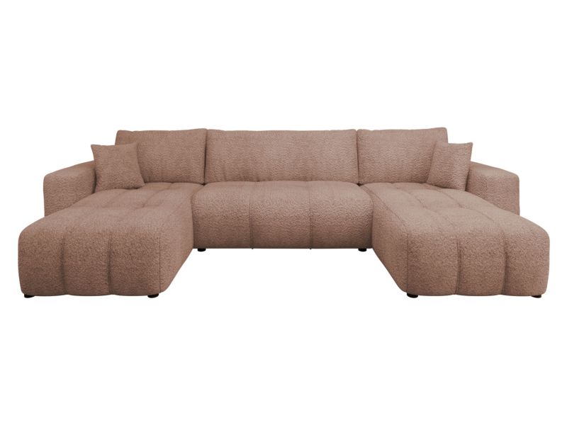 Narożnik z funkcją spania MIRJAN 24 Furyn U bukla brudny róż 1 szt.