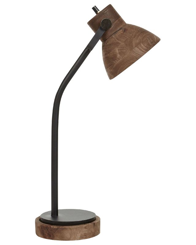 Lampa biurkowa Kolar Drewno mango Ciemne drewno 1 szt.