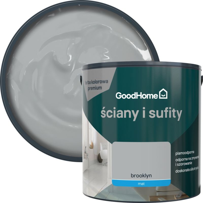 Farba plamoodporna GoodHome Premium Ściany i Sufity brooklyn 2,5 l