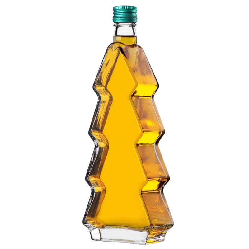 Butelka KADAX szklana choinka 500ml z zieloną zakrętką 1 szt.