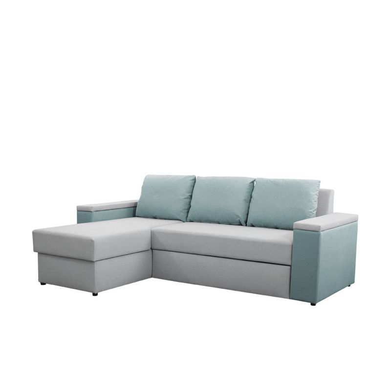 Narożnik z funkcją spania MIRJAN 24 Heros popielaty + pudrowy niebieski 1 szt.