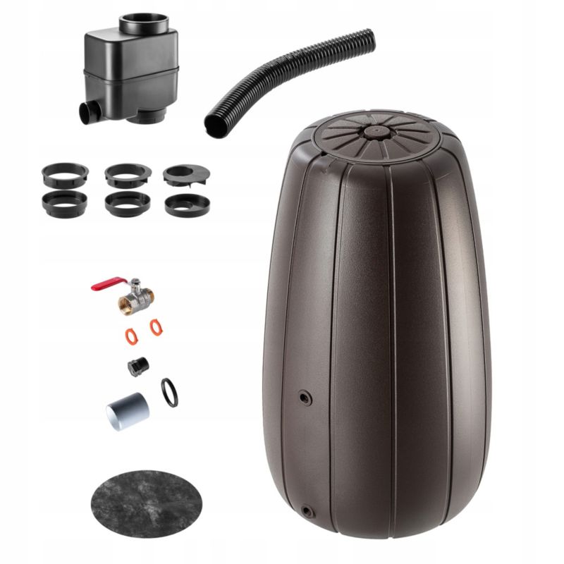 Zbiornik Na Deszczówkę KADAX 200L Wodę Beczka + Kranik Doniczka 1 szt.