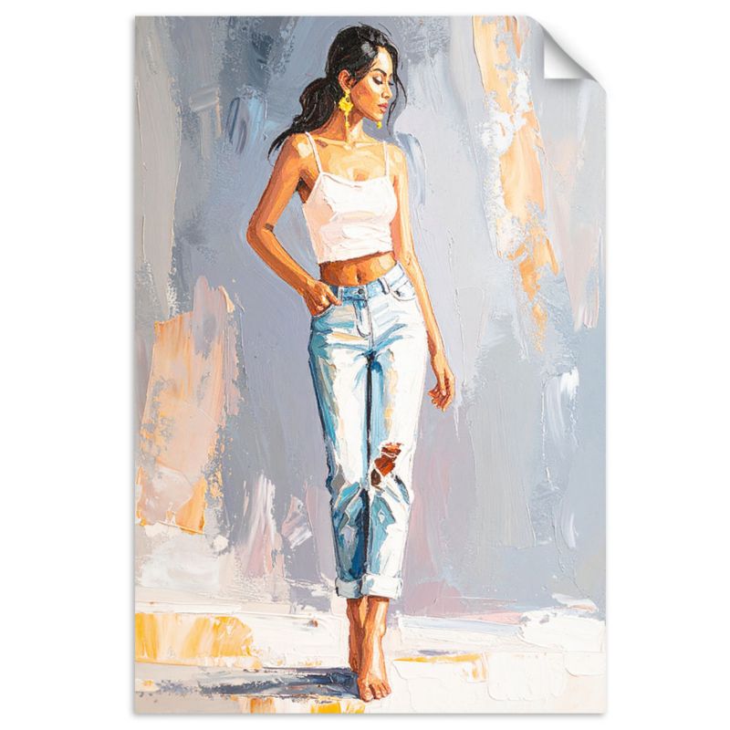 Naklejka samoprzylepna Feeby Dziewczyna w dżinsach 60x90cm 1szt