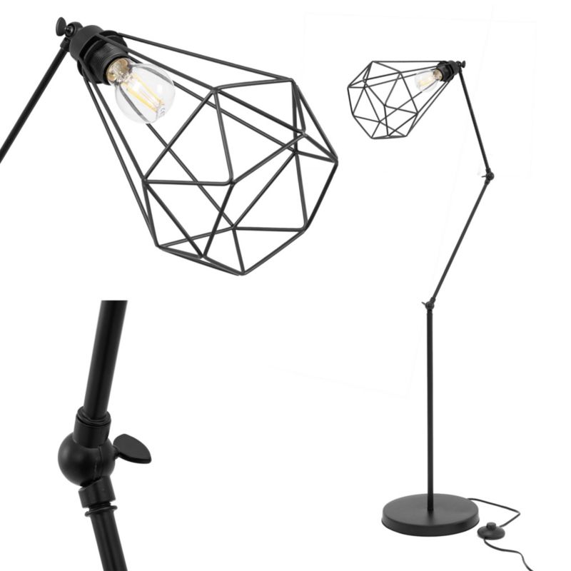 Lampa Podłogowa Toolight App540-1F Reno Czarny