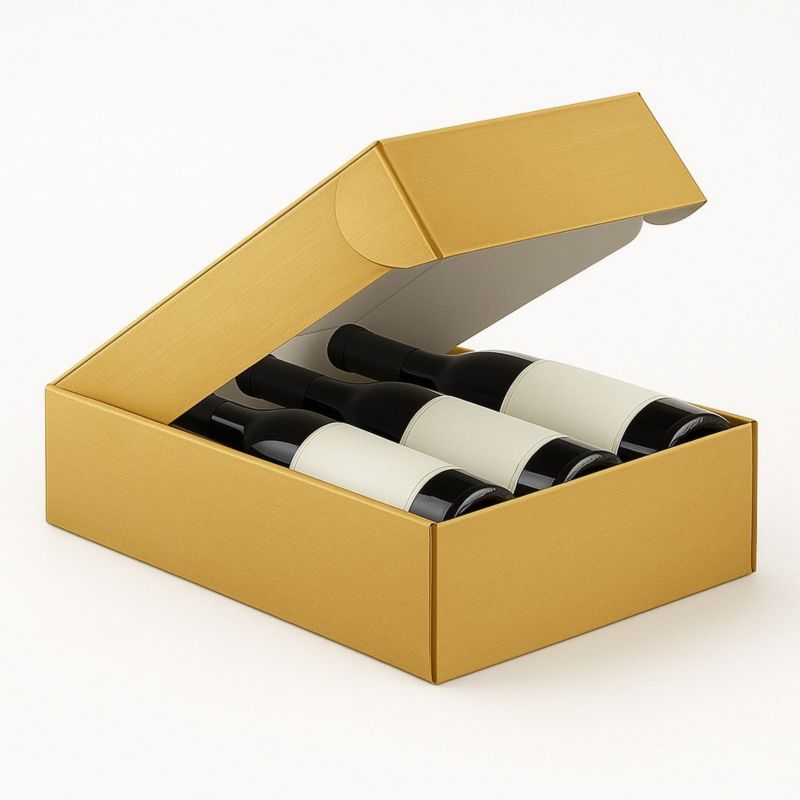 Pudełko Neopak K-883 na wino potrójne Złote 1 szt.