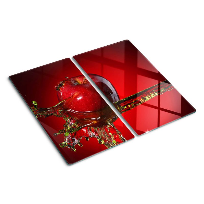 Deska szklana Tulup Jabłko i woda 30x52 cm 2 szt.