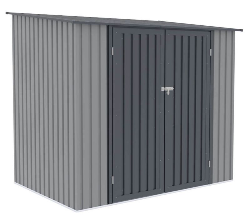 Domek Ogrodowy Narzędziowy na Narzędzia Szopa KENT 222x149cm Metalowy szary 1 szt