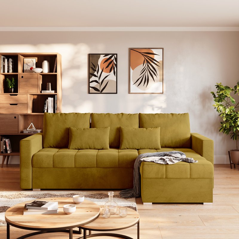 Narożnik z pojemnikiem na pościel HOT L