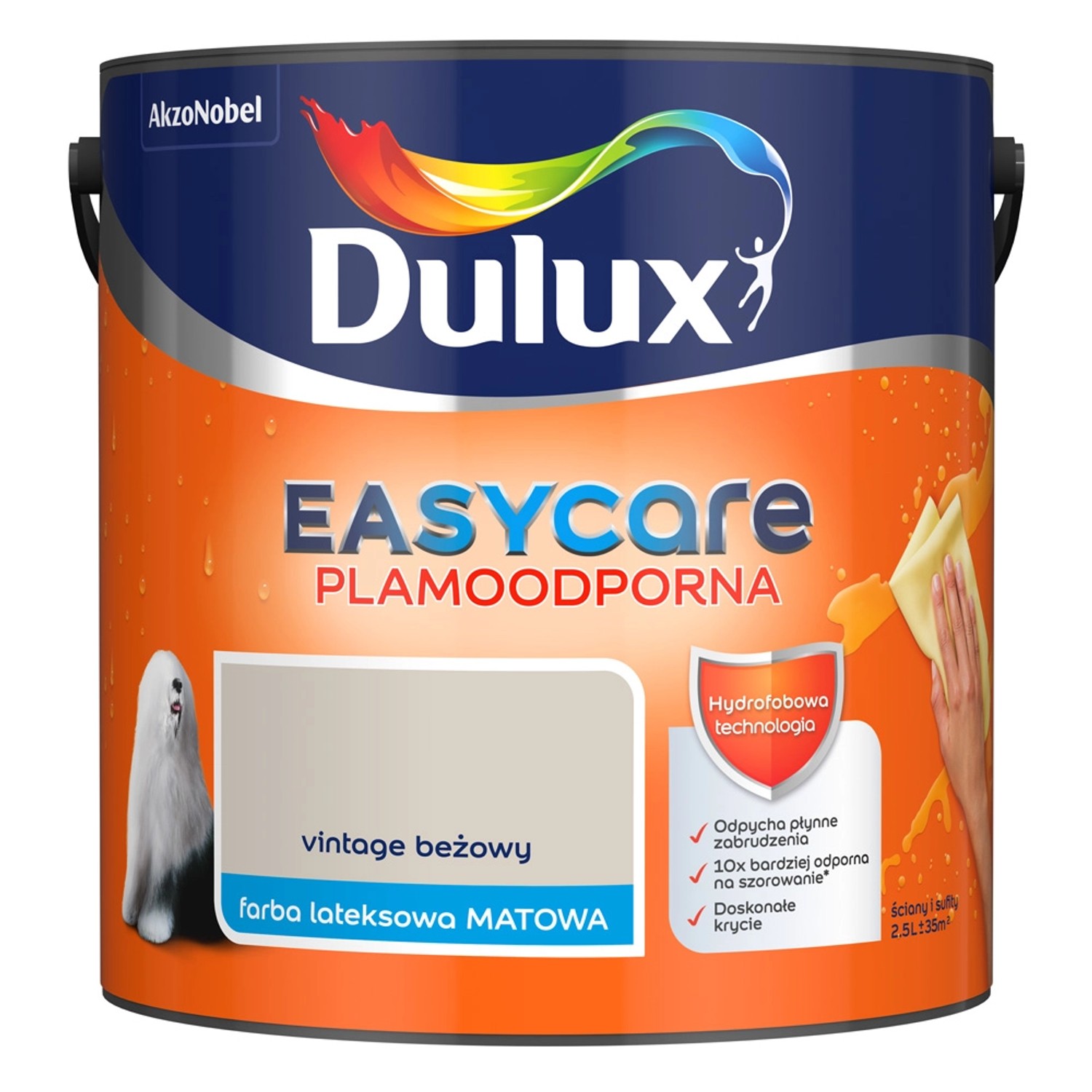 Farba plamoodporna Dulux Easy Care vintage beżowy 2,5 l