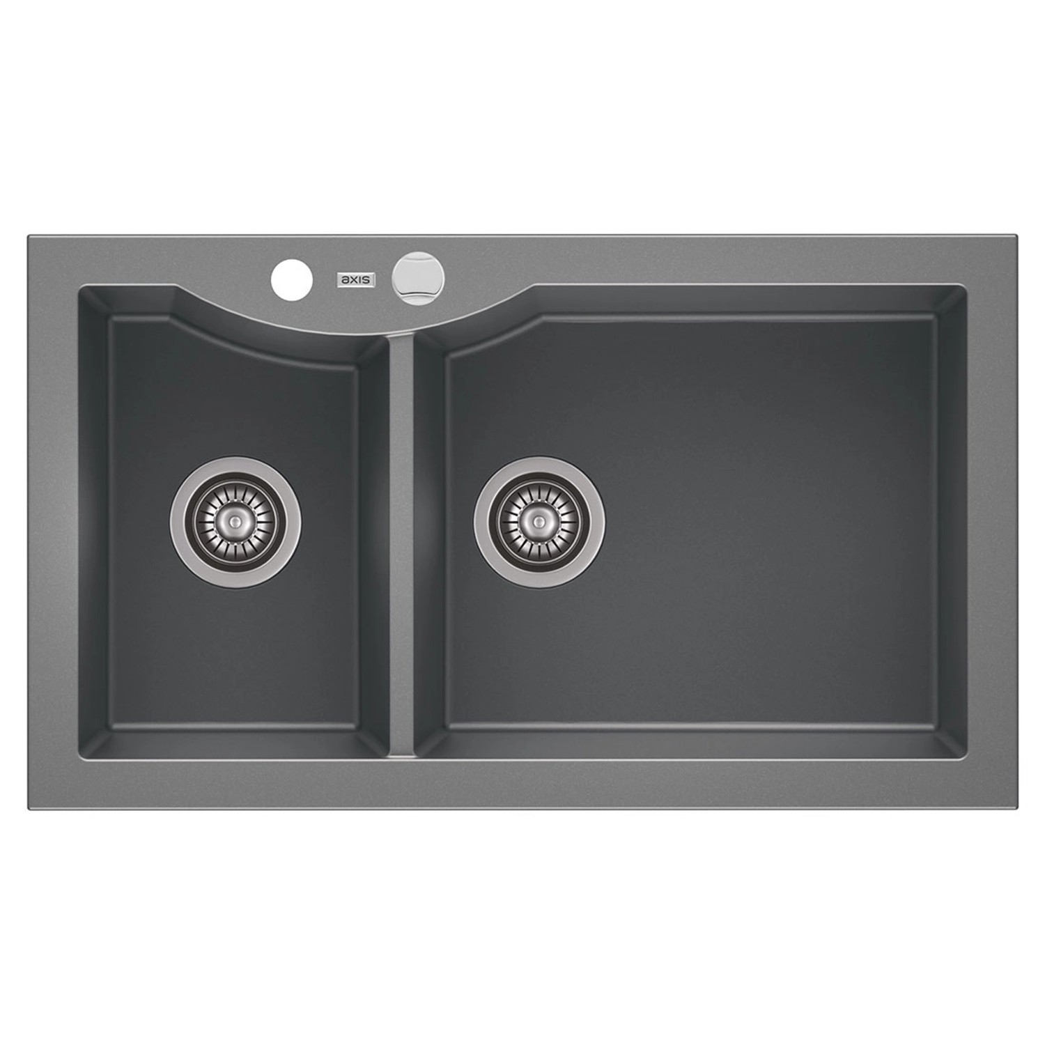 Zlewozmywak Respect 14 2-kom. szary 86x50 cm