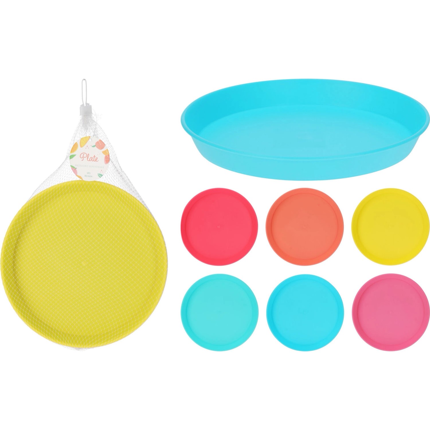 Zestaw talerzy śr. 22,5 cm, mix kolorów