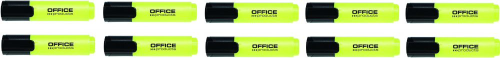 10x zakreślacz Office Products, ścięta, żółty