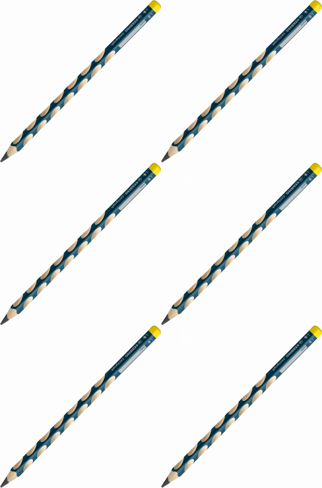 6x Ołówek Stabilo EASYgraph, HB, dla leworęcznych, morski