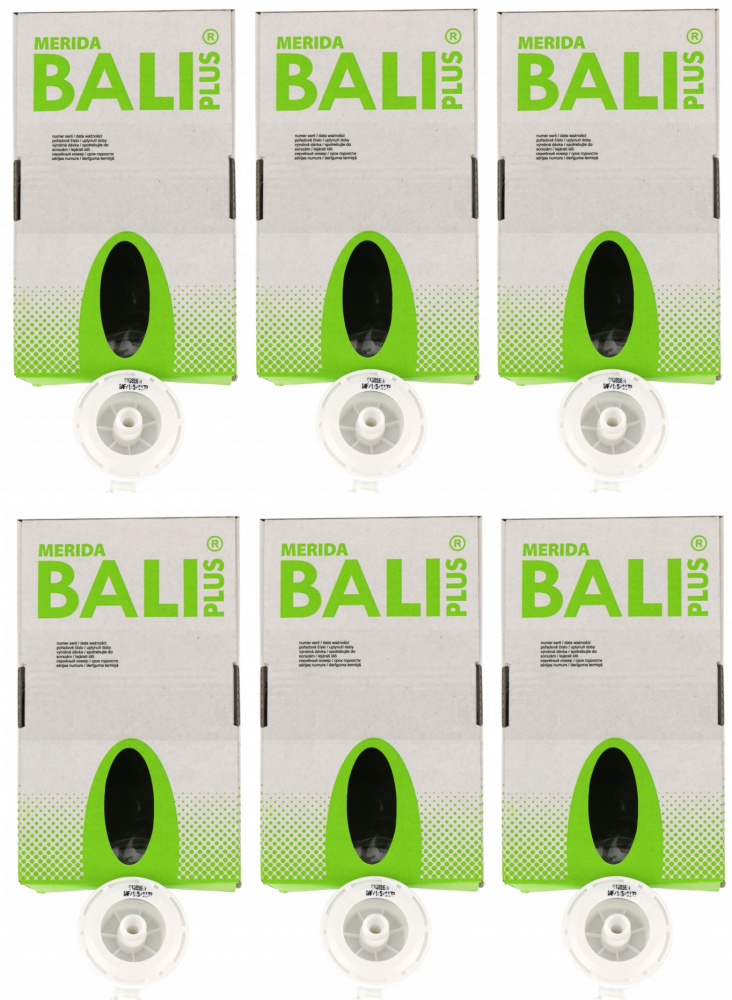 6x Mydło w pianie Merida Bali Plus, do dozownika DM12/DM5, jednorazowy wkład, bananowy, 700g