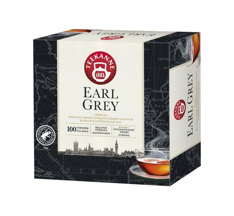 Herbata Earl Grey w torebkach Teekanne, 100 sztuk x 1.65g