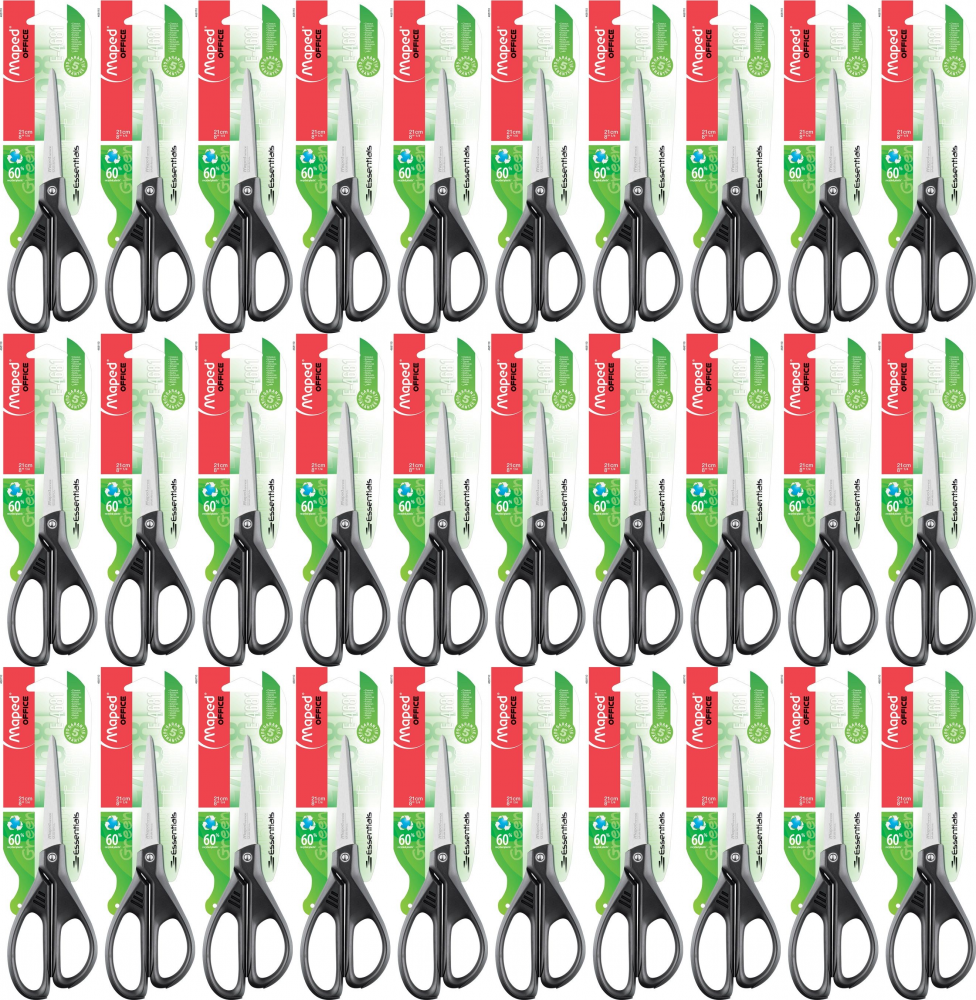 72x Nożyczki ekologiczne Maped Essentials Green ,21cm, czarny