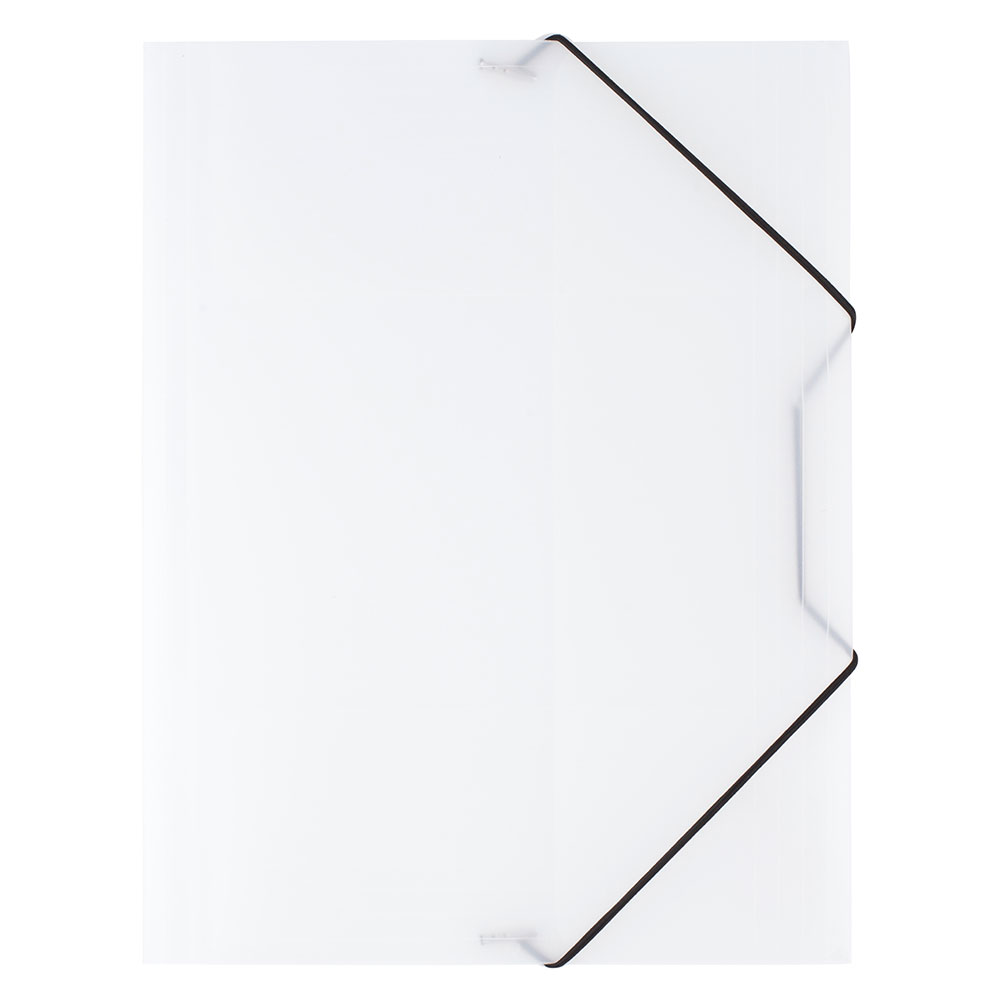 Teczka plastikowa z gumką D.Rect, A4, 40mm, transparentny