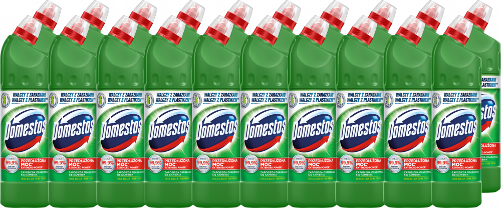 20x Płyn do czyszczenia toalet, Domestos 24H, leśny, 0.75l