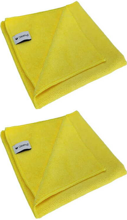 2x Ściereczka z mikrofibry Qleanup Plus, 40x40cm, 400g, 5 sztuk, żółty