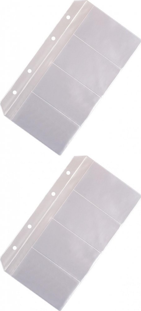 2x Wkłady do wizytownika Biurfol, na 8 wizytówek, 10 sztuk, transparentny