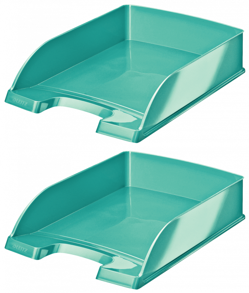 2x Półka na dokumenty Leitz Wow Plus, A4, plastikowa, turkusowy