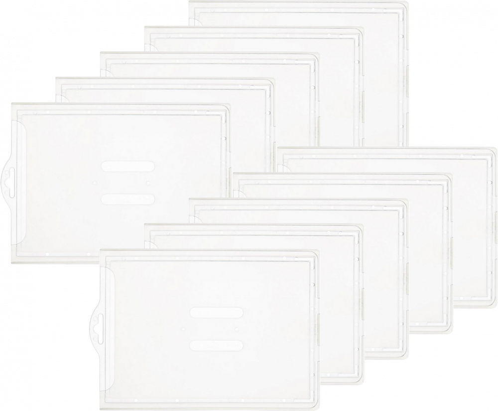 10x Holder do identyfikatorów Argo, typ L, 105x78mm, przezroczysty