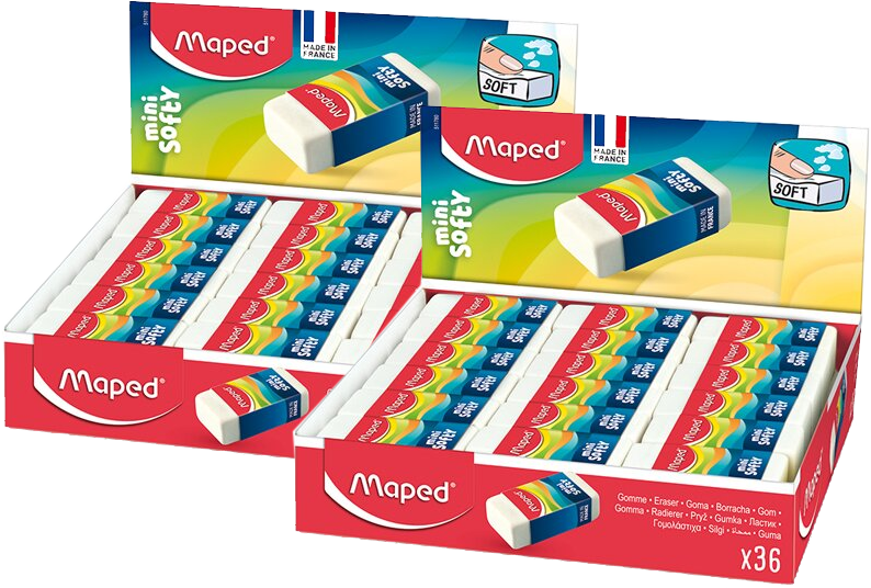 72x Gumka ołówkowa Maped Mini Softy, 1 sztuka