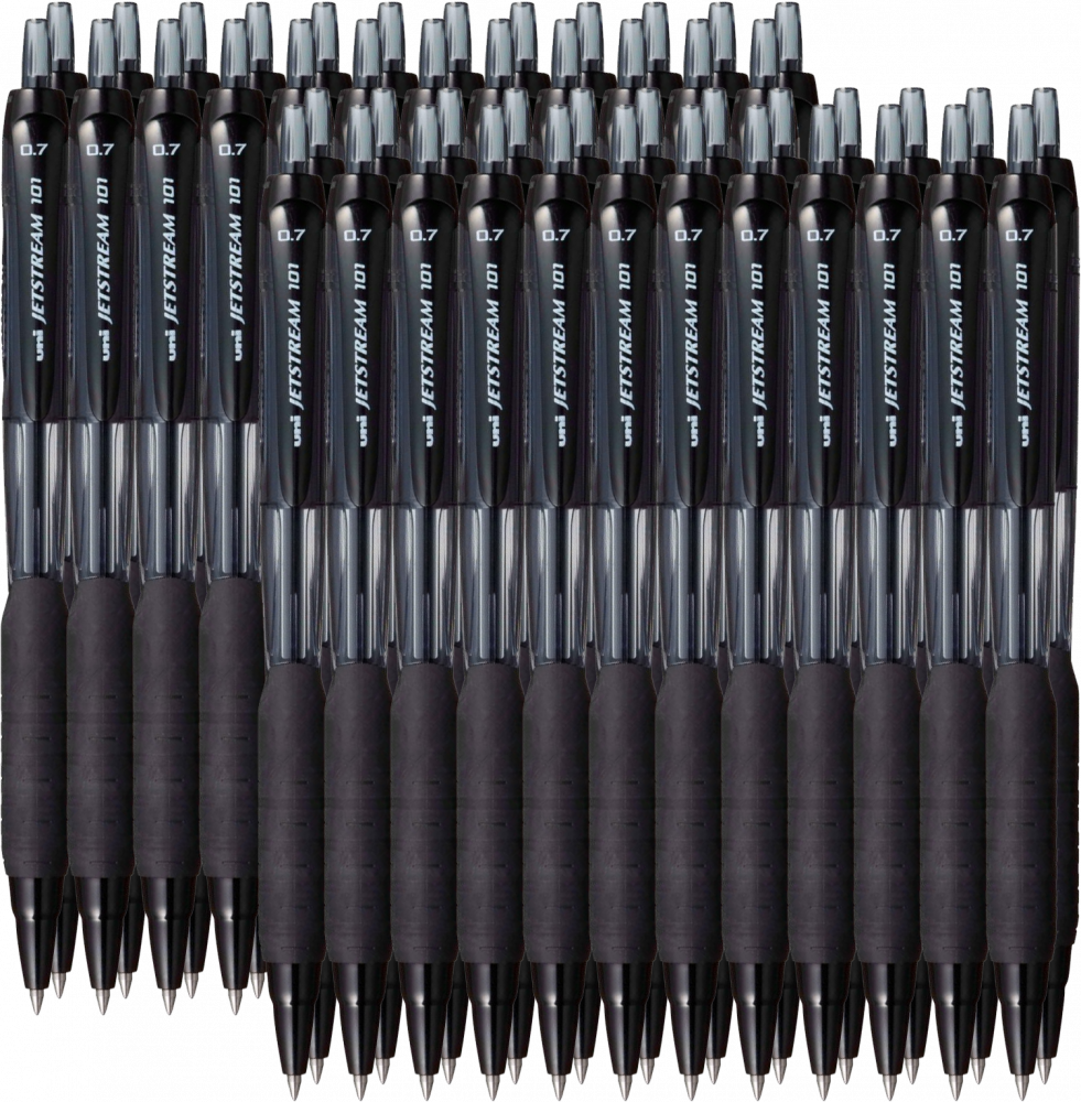 48x Długopis automatyczny Uni, SXN-101 Jeststream, 0.7mm, czarny