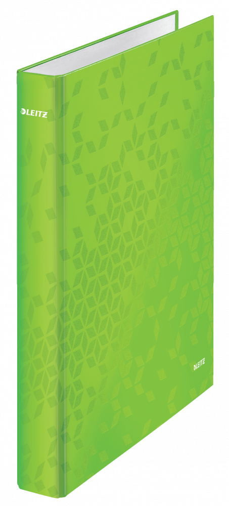 Segregator Leitz Wow, A4, szerokość grzbietu 40mm, do 250 kartek, 2 ringi, zielony metalik