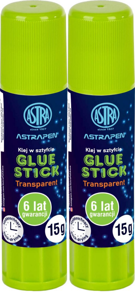 2x Klej w sztyfcie Astrapen, PVP, 15g, transparentny