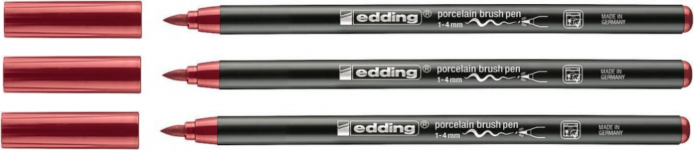 3x pisak do powierzchni ceramicznych edding 4200, 1-4mm, 1 sztuka, karmazynowy