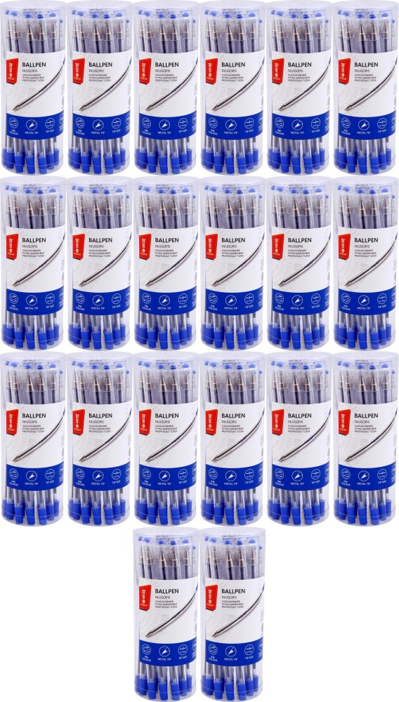 20x Długopis biurowy MemoBe, 0.7mm, 20 sztuk, niebieski