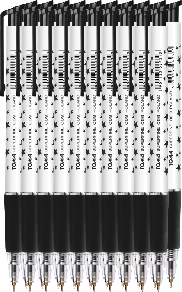 20x Długopis automatyczny Toma, Superfine 069, 0.5mm, czarny