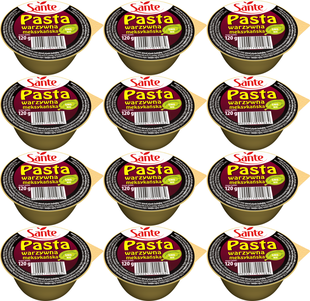 12x Pasta warzywna Sante Meksykańska, 120g