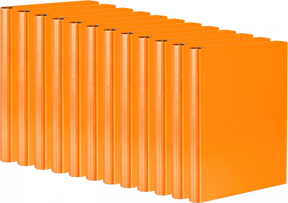 12x Teczka na rzep Vaupe, skrzydłowa, A4, 40mm, pomarańczowy