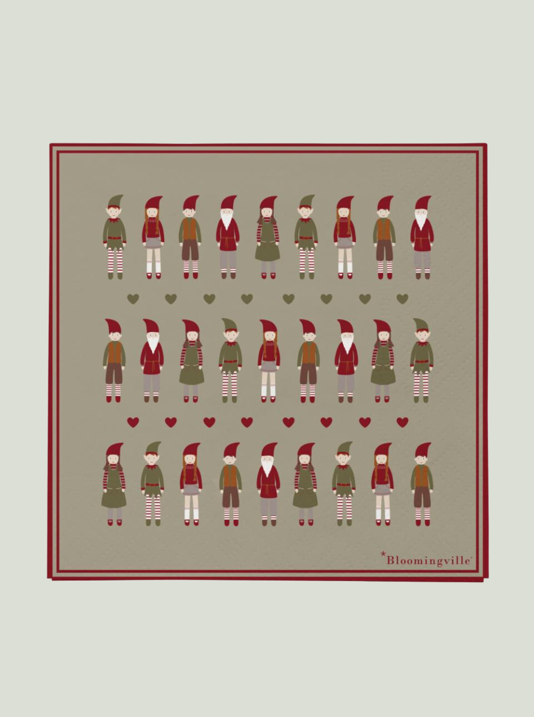 Serwetka Niklaus, zielona, FSC Mix, papier Bloomingville