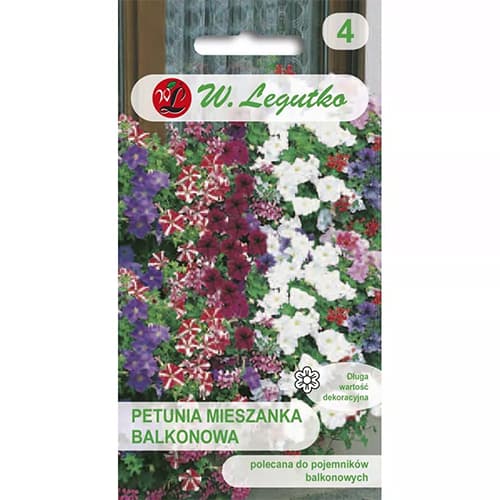 1 szt, Petunia balkonra, színkeverék - Magok: Mod de ambalare: 0.1 g