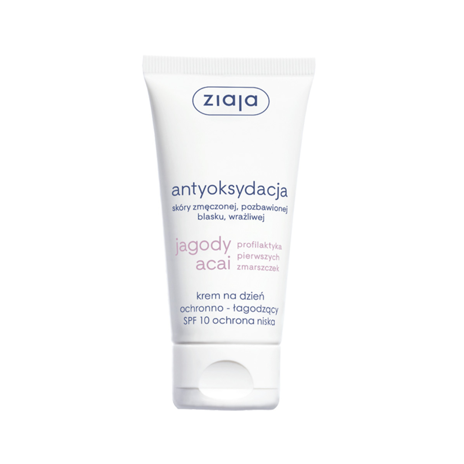 Ziaja jagody acai - krem na dzień ochronno-łagodzący , spf10, 50 ml (data ważności: 28.02.2026)