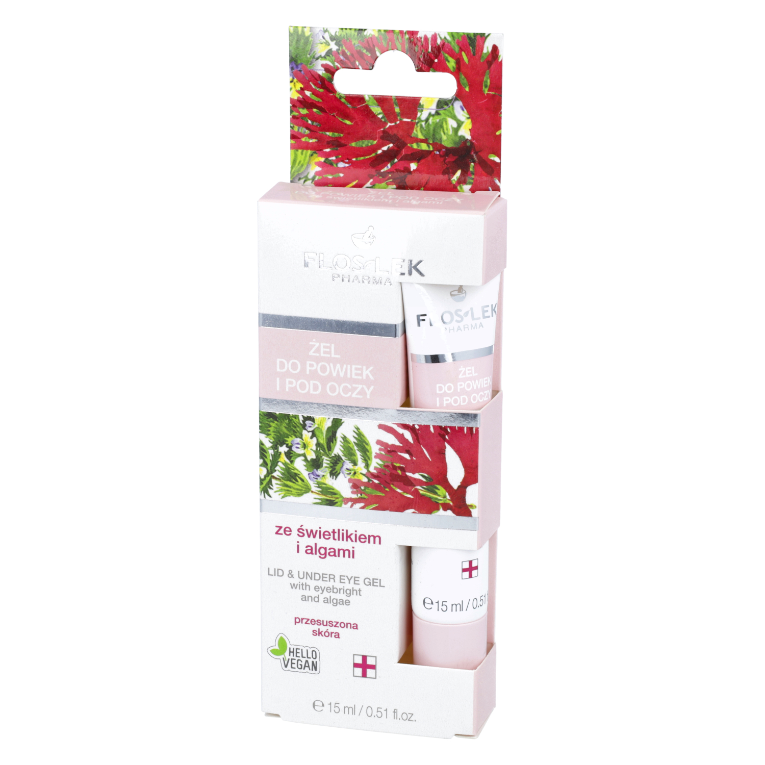 Floslek - żel do powiek i pod oczy ze świetlikiem i algami, 15 ml