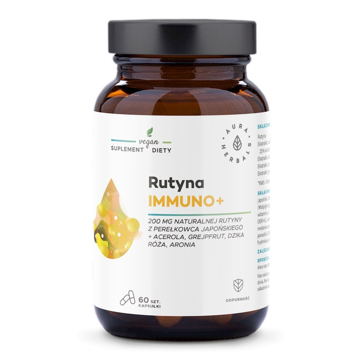 Aura herbals rutyna immuno+, 60 kapsułek