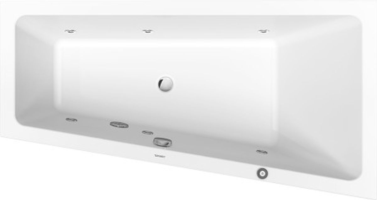Duravit No.1 wanna narożna 160x85 cm prawa z hydromasażem Jet Project biała 760507000JP1000