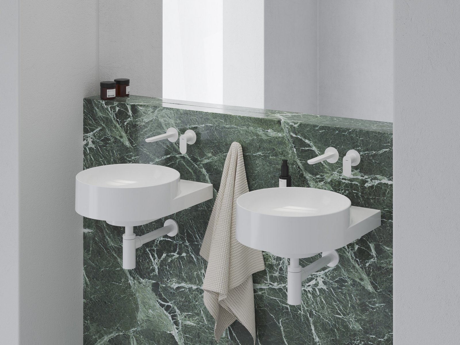 Ravak Eleganta bateria umywalkowa podtynkowa biały mat X070255