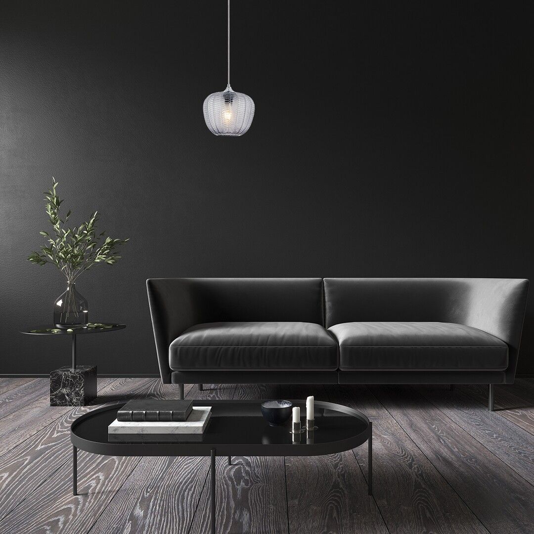 Rabalux Monet lampa wisząca 1x40W chrom/przydymiony 3177